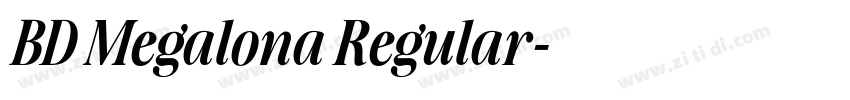 BD Megalona Regular字体转换